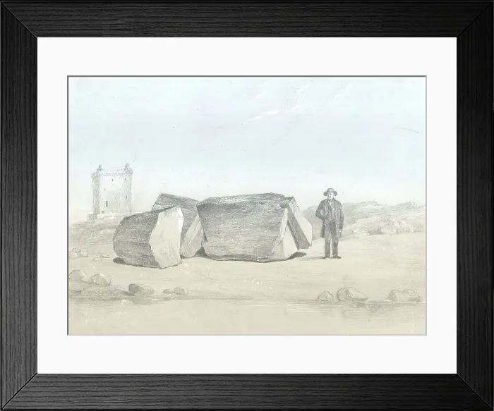 Framed Print : Split boulder on Little Cumbra, Western Isles Framed Print : Split boulder on Little Cumbra, Western Isles