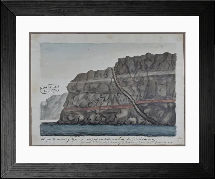 Framed Print : Oblique undulating dyke near Seaport Framed Print : Oblique undulating dyke near Seaport