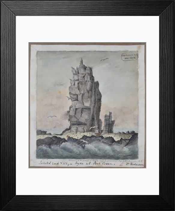 Framed Print : Isolated rock and whyn dyke at Port Cooan Framed Print : Isolated rock and whyn dyke at Port Cooan