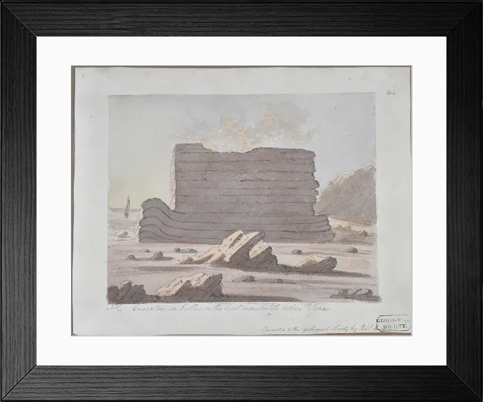 Framed Print : Curvature in killas on the coast immediately below St Agnes Framed Print : Curvature in killas on the coast immediately below St Agnes