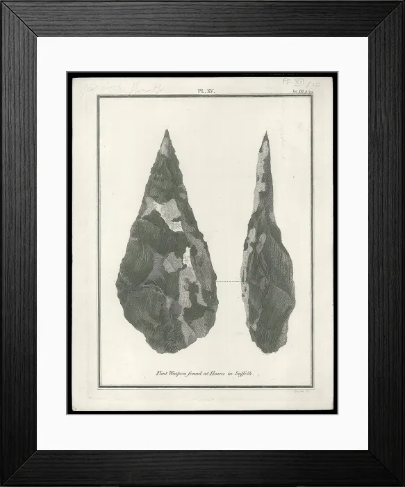 Framed Print : Flint axes from Hoxne Framed Print : Flint axes from Hoxne