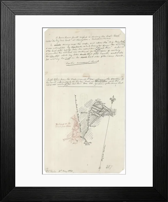 Framed Print : Fault in the coal workings of Cwm Sychan, Monmouthshire Framed Print : Fault in the coal workings of Cwm Sychan, Monmouthshire