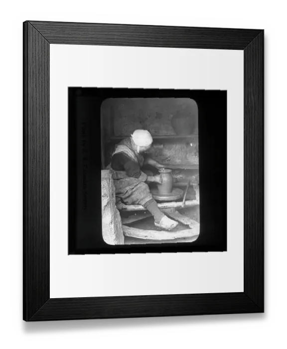 Framed Print : Woman making pottery, Brittany Framed Print : Woman making pottery, Brittany