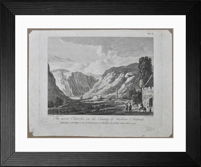 Framed Print : The seven churches in the County of Wicklow Ireland Framed Print : The seven churches in the County of Wicklow Ireland
