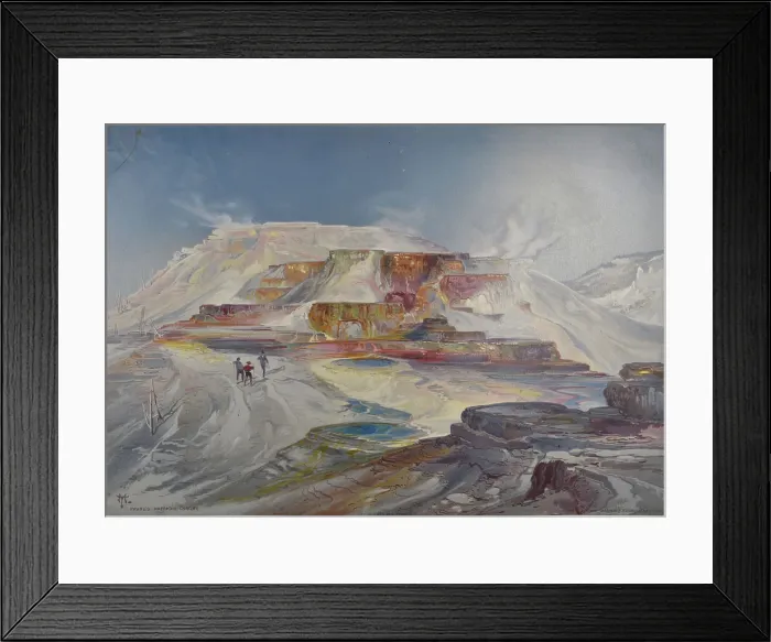 Framed Print : Hot springs of Gardiner's River, Yellowstone Framed Print : Hot springs of Gardiner's River, Yellowstone