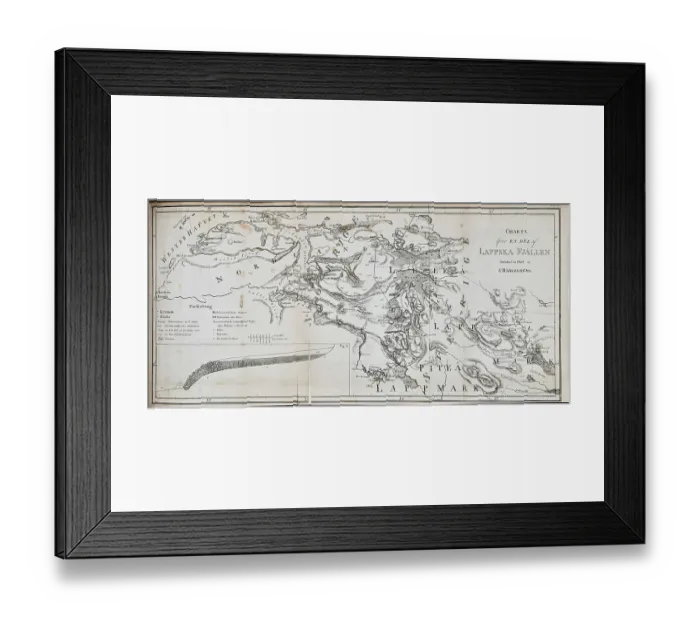 Framed Print : Charta ofver en del af Lappska Fjallen (1807) Framed Print : Charta ofver en del af Lappska Fjallen (1807)