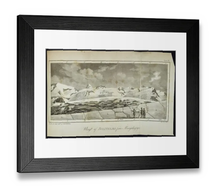 Framed Print : Utsigt af Sulitelma fran almajalosjegna (1807) Framed Print : Utsigt af Sulitelma fran almajalosjegna (1807)
