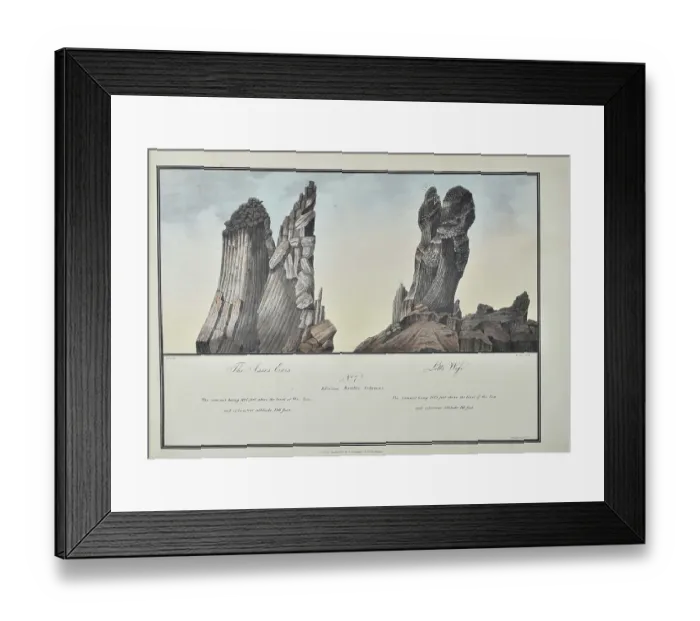 Framed Print : The Asses Ears and Lott's Wife, St Helena Framed Print : The Asses Ears and Lott's Wife, St Helena
