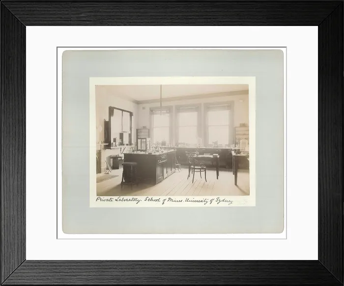 Framed Print : Private Laboratory, New School of Mines, Sydney University Framed Print : Private Laboratory, New School of Mines, Sydney University
