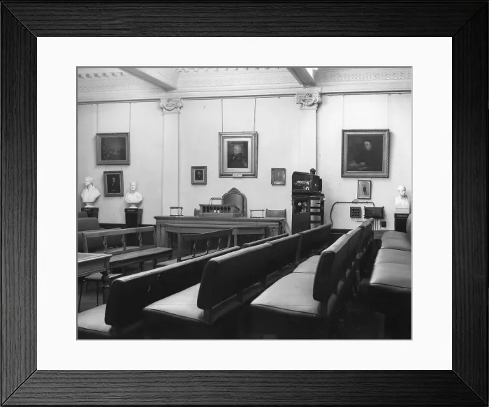 Framed Print : Meeting Room of the Geological Society, 1972 Framed Print : Meeting Room of the Geological Society, 1972
