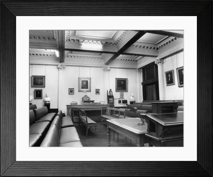 Framed Print : Meeting Room of the Geological Society, 1972 Framed Print : Meeting Room of the Geological Society, 1972