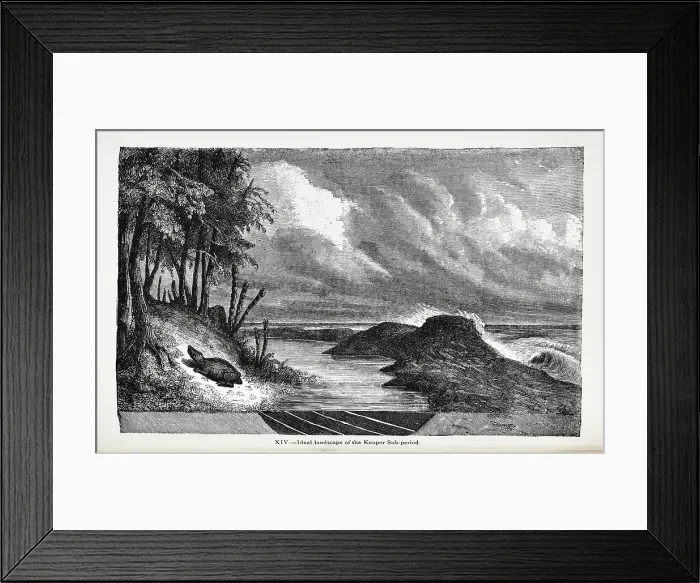 Framed Print : Ideal landscape of the Keuper Sub-period Framed Print : Ideal landscape of the Keuper Sub-period