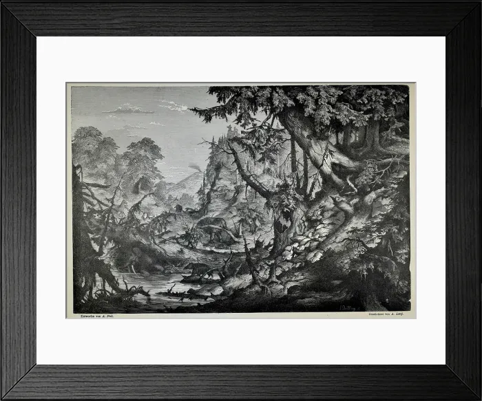 Framed Print : Northern Bohemia during the time of lignite formation Framed Print : Northern Bohemia during the time of lignite formation