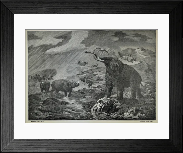 Framed Print : Scharkathal near Prague at the time of the Mammoth Framed Print : Scharkathal near Prague at the time of the Mammoth