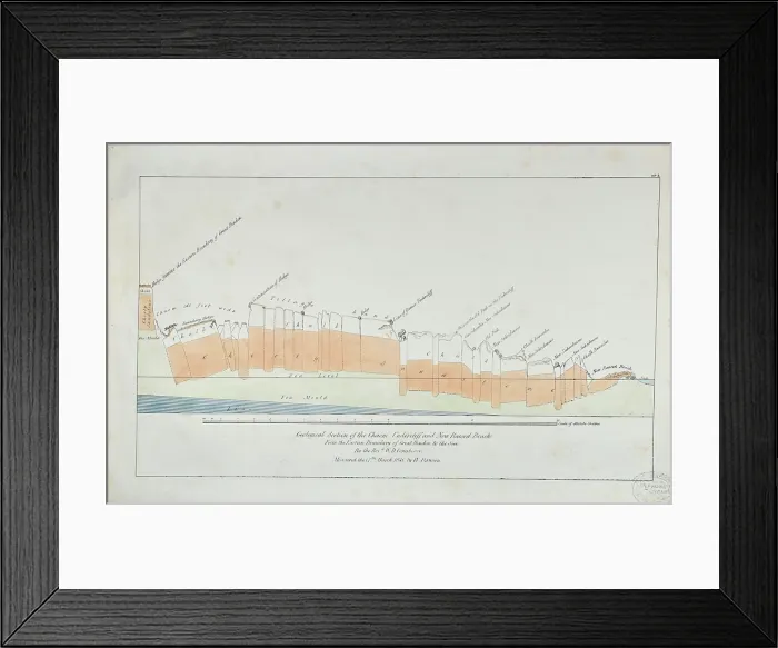 Framed Print : Chasm, Undercliff and New Raised Beach - Great Bindon Framed Print : Chasm, Undercliff and New Raised Beach - Great Bindon