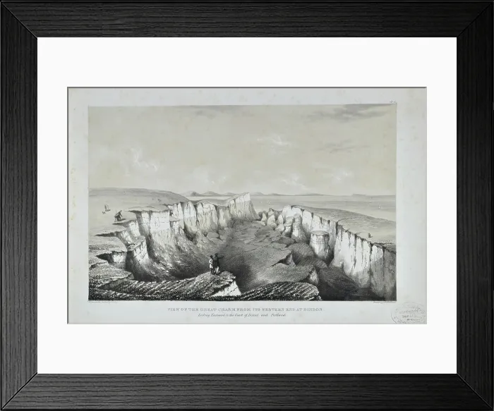 Framed Print : View of the Great Chasm from its Western end at Bindon Framed Print : View of the Great Chasm from its Western end at Bindon