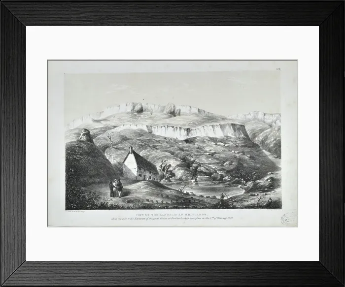 Framed Print : View of the Landslip from Whitlands Framed Print : View of the Landslip from Whitlands