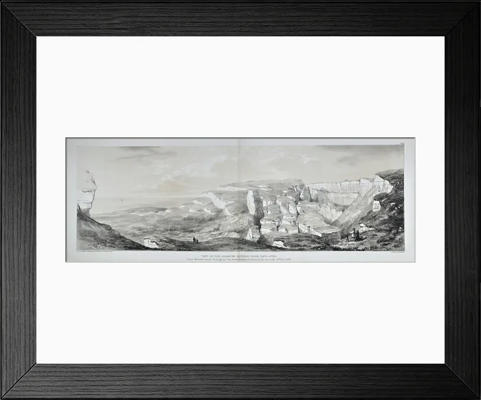Framed Print : View of the Axmouth Landslip from Dowlands Framed Print : View of the Axmouth Landslip from Dowlands