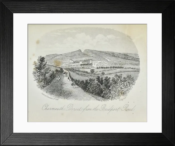 Framed Print : Charmouth, Dorset from the Bridport Road Framed Print : Charmouth, Dorset from the Bridport Road