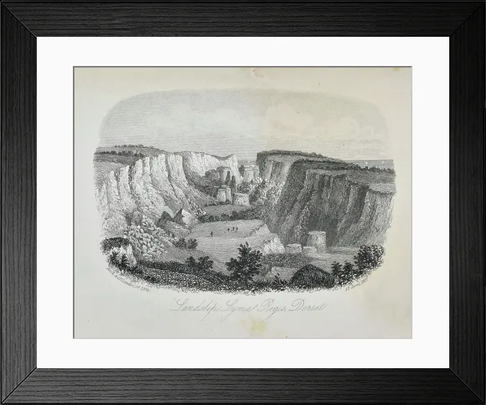 Framed Print : Landslip, Lyme Regis, Dorset