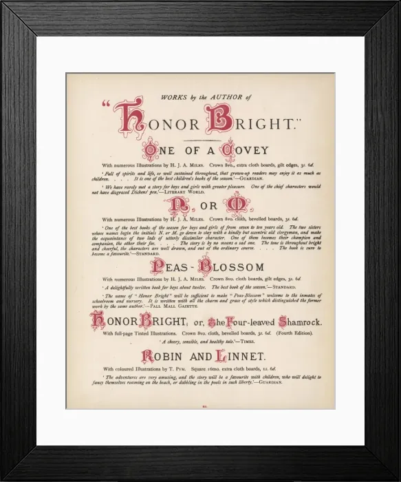 Framed Print : Advert page, illustrated books for children Framed Print : Advert page, illustrated books for children