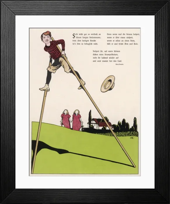Framed Print : Boy on stilts Framed Print : Boy on stilts