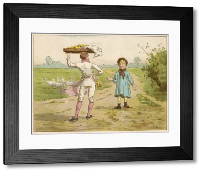 Framed Print : Simple Simon meeting a pieman Framed Print : Simple Simon meeting a pieman