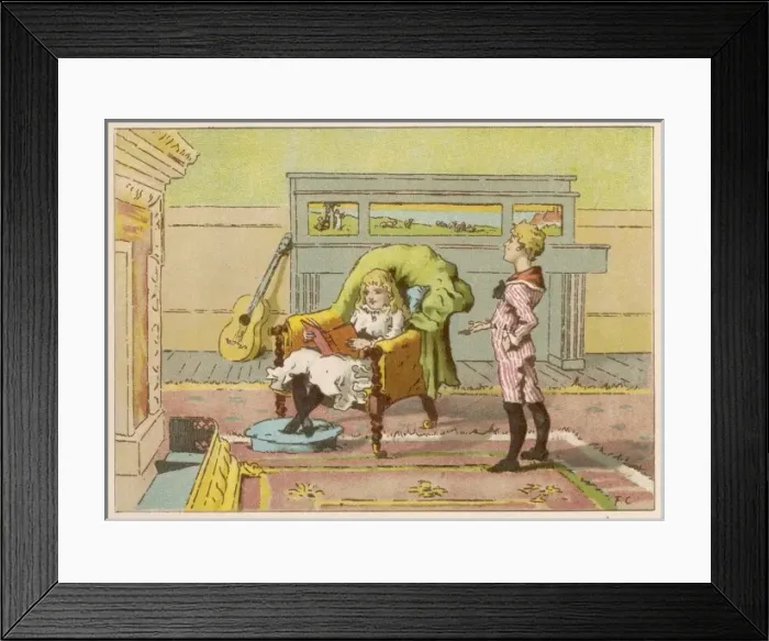 Framed Print : Freddy and Margery, brother and sister