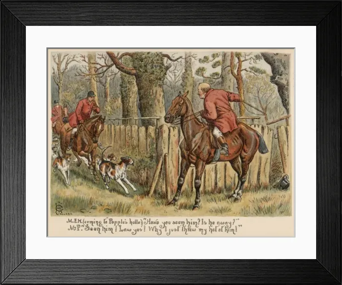 Framed Print : Mr Popple throws his hat at the fox Framed Print : Mr Popple throws his hat at the fox