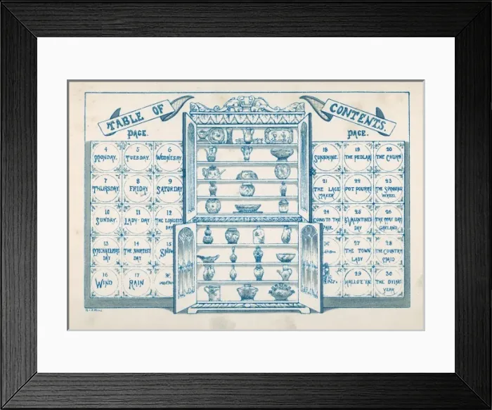 Framed Print : Dame Marjories Chimney Corner, contents page Framed Print : Dame Marjories Chimney Corner, contents page