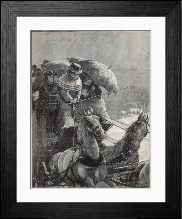 Framed Print : Stagecoach in the snow Framed Print : Stagecoach in the snow