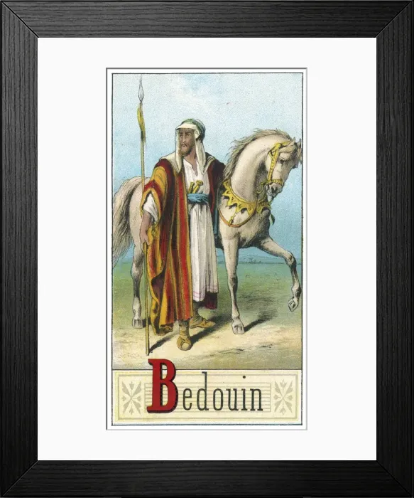 Framed Print : Bedouin Arab with horse Framed Print : Bedouin Arab with horse
