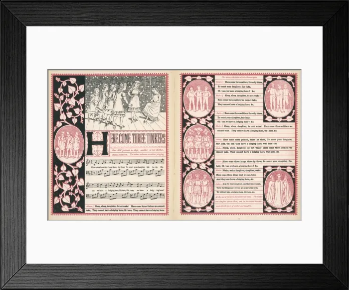 Framed Print : Here come three tinkers, words and music Framed Print : Here come three tinkers, words and music