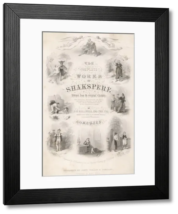 Framed Print : Shakespeare illustrated title page Framed Print : Shakespeare illustrated title page