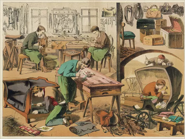 Workshop of a saddler and upholsterer