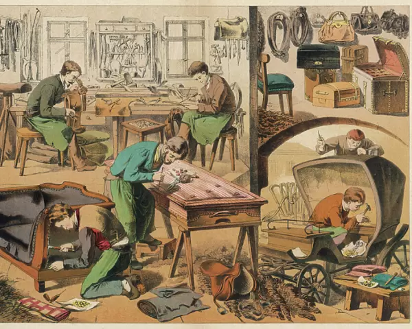 Workshop of a saddler and upholsterer