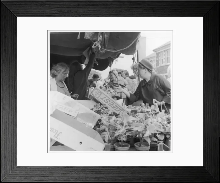 Framed Print : Fruit and vegetable stall, Brynmawr, Wales Framed Print : Fruit and vegetable stall, Brynmawr, Wales