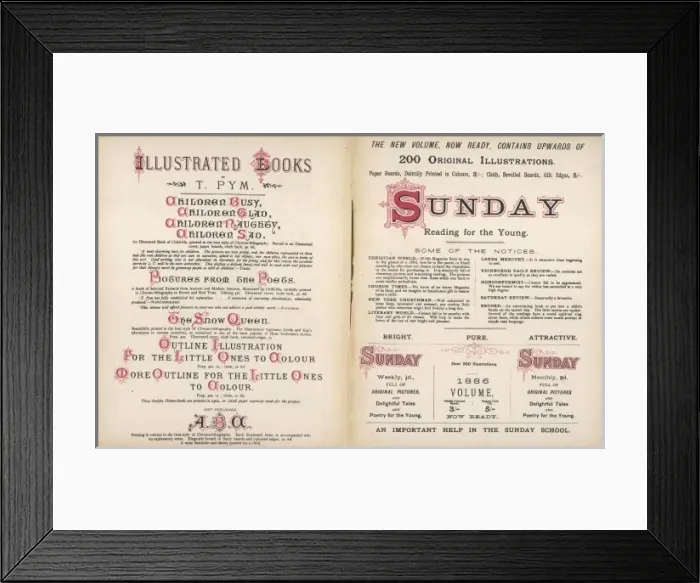 Framed Print : Advertisements, illustrated books for children Framed Print : Advertisements, illustrated books for children