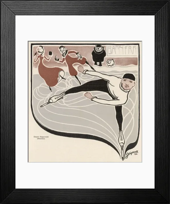 Framed Print : Ice skating scene Framed Print : Ice skating scene