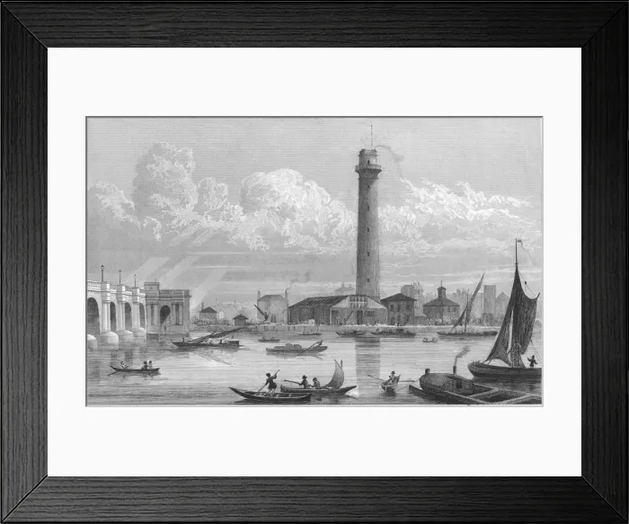 Framed Print : Shot mill, Waterloo Bridge, London Framed Print : Shot mill, Waterloo Bridge, London