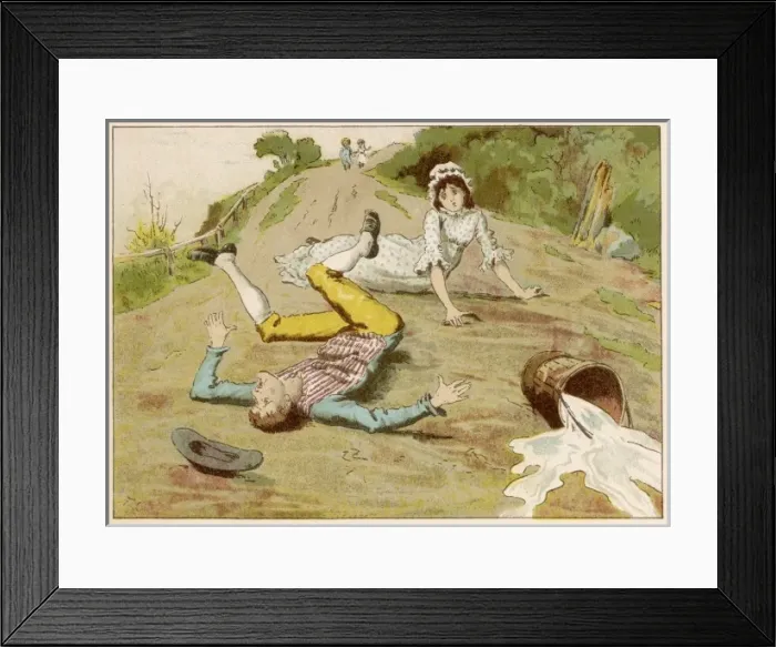 Framed Print : Jack and Jill take a tumble on the hill Framed Print : Jack and Jill take a tumble on the hill