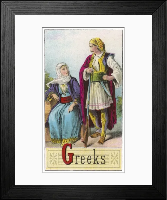Framed Print : Greek couple Framed Print : Greek couple