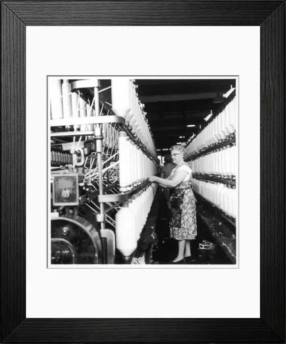 Framed Print : Female operator, Howe Bridge, Lancashire Framed Print : Female operator, Howe Bridge, Lancashire