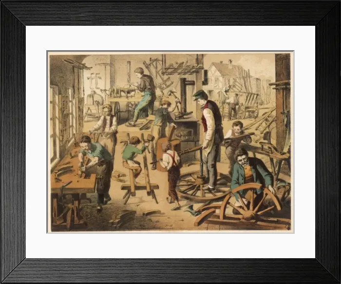 Framed Print : Workshop of a cartwright Framed Print : Workshop of a cartwright