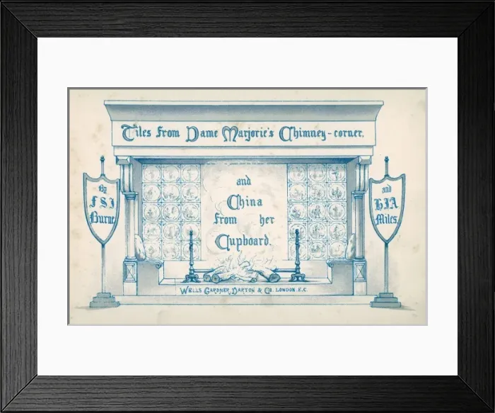 Framed Print : Dame Marjorie book, title page design Framed Print : Dame Marjorie book, title page design