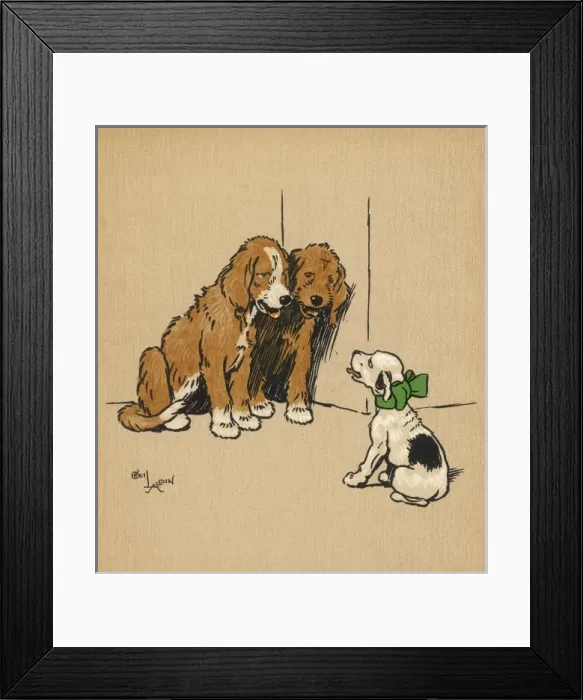 Framed Print : Twin puppies and a smaller puppy Framed Print : Twin puppies and a smaller puppy
