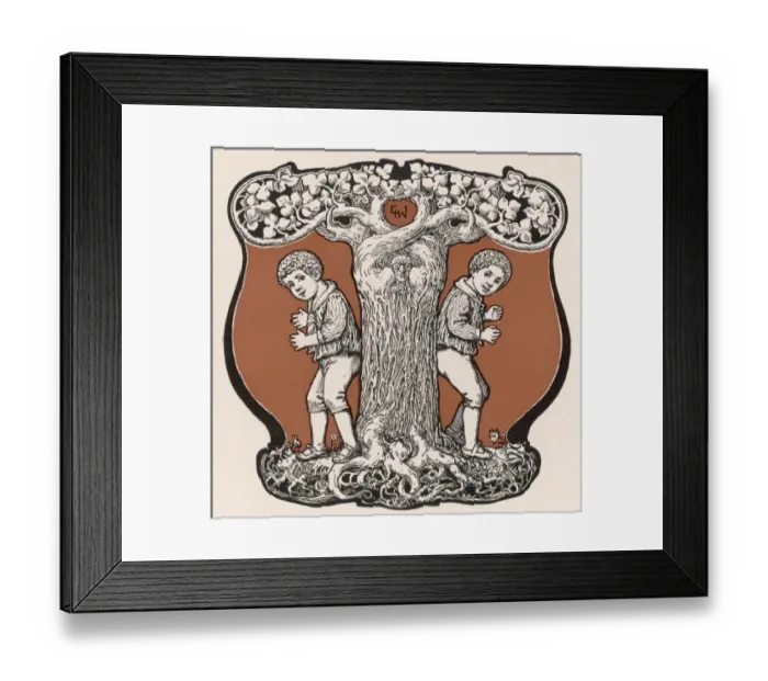 Framed Print : Two boys and a tree Framed Print : Two boys and a tree