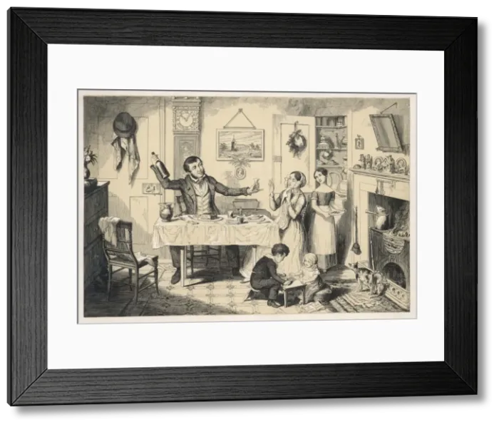 Framed Print : An English workman and his family -- Cruikshank Framed Print : An English workman and his family -- Cruikshank