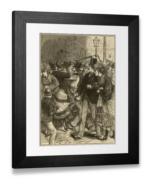 Framed Print : Street fight in the Haymarket, London Framed Print : Street fight in the Haymarket, London