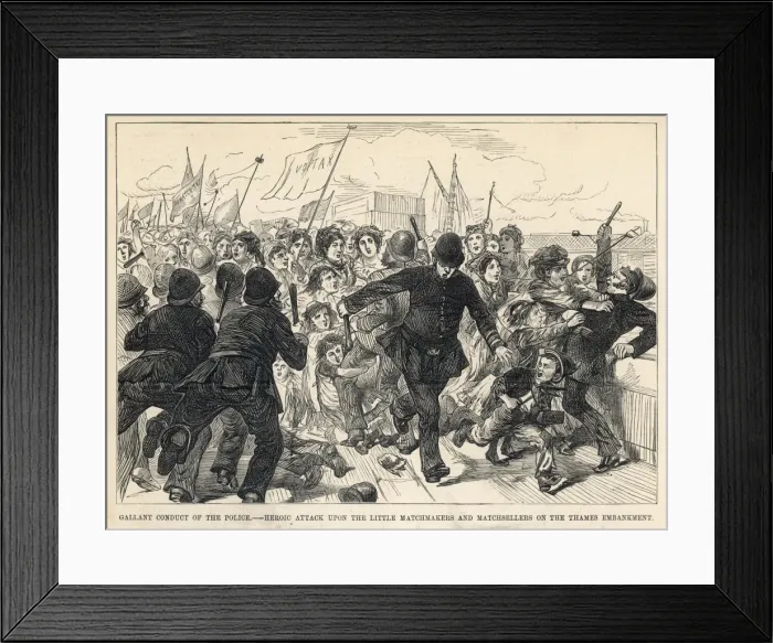 Framed Print : London match workers protesting against tax Framed Print : London match workers protesting against tax